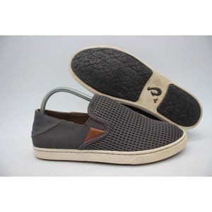 Olukai Women’s Pehuea Size 9.5 Gray Mesh Slip-On Casual Shoes